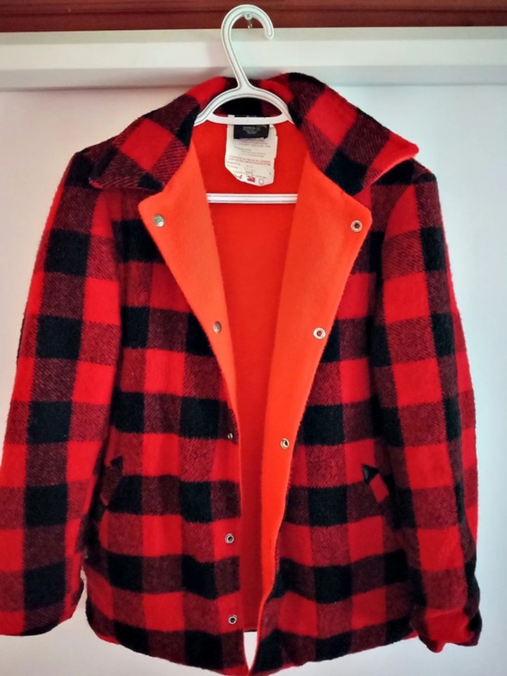 Reverseable Thermo-King 450 Checkered Jacket 1970s in Red & Black Mens Xs